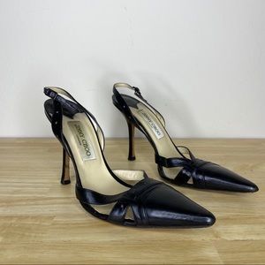 Jimmy Choo Black Slingback Heels